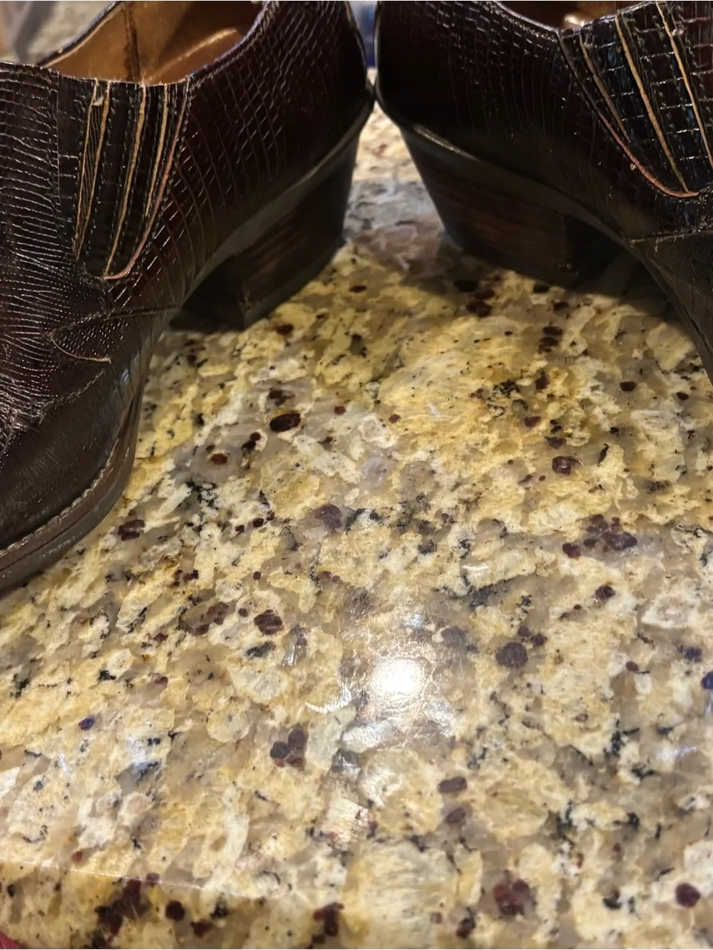 Ariat Women’s Genuine Teju Lizard Western Ankle Boots Brown Size 8B Leather